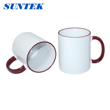 White Ceramic Coated Sublimation Coffee Cup
